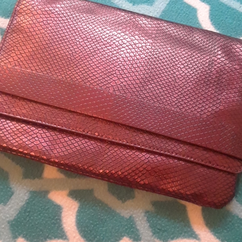 Brand new unworn snake print clutch